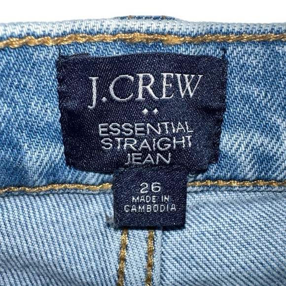 WOMEN'S J.CREW ESSENTIAL STRAIGHT LEG JEANS  #BF852 LIGHT WASH ALL-DAY STRECH - Picture 12 of 16